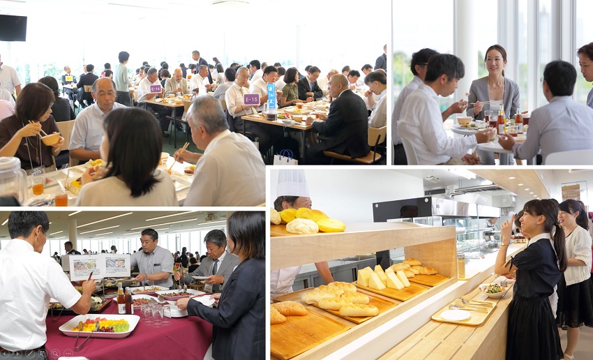 展望レストラン「Lake Crest」での試食会