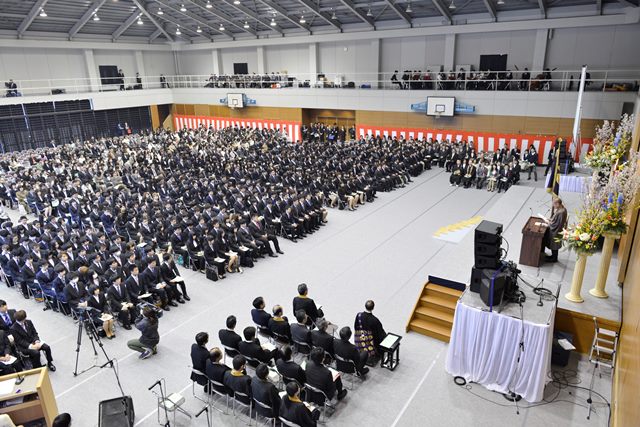 農学部1期生の入学式の様子
