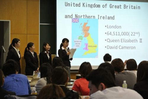 ▲発表会の様子(イギリス留学)