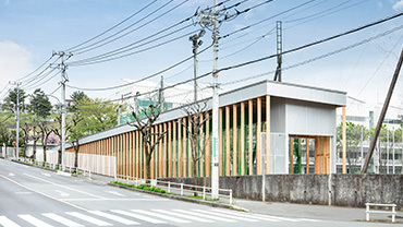 屋内練習場外観(工学院大学附属中学校・高等学校)